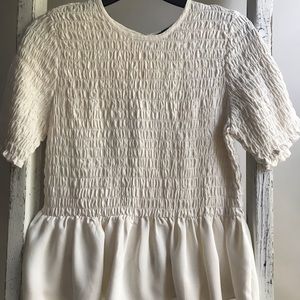 Ann Taylor white peplum top